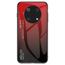 Силиконов кейс със стъклен гръб за Huawei nova Y90 - червен