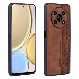 Силиконов гръб с покритие от кожа марка AZNS за Honor Magic4 Lite 5G - кафяв