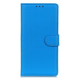 Кожен калъф тип портмоне за Nokia G60 5G - син