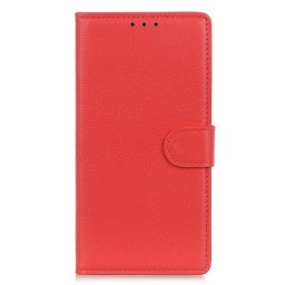 Кожен калъф тип портмоне за Nokia G60 5G - червен