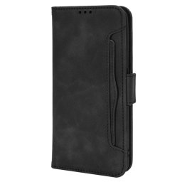 Кожен калъф тип портмоне с магнитна закопчалка за OnePlus Nord CE 2 5G - черен