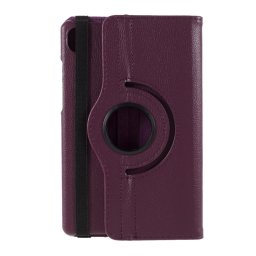 Кожен калъф за Lenovo Tab M8 с въртяща поставка - лилав