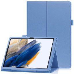 Кожен калъф за Samsung Galaxy Tab A8 10.5 (2021) - светло син