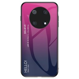 Силиконов кейс със стъклен гръб за Huawei nova Y90 - лилав