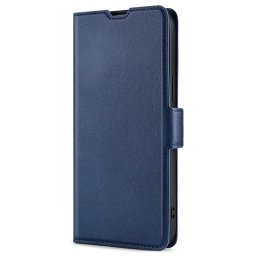 Кожен калъф тип портмоне за Huawei nova Y61 - син
