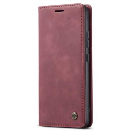 Калъф страничен flip марка CASEME за Xiaomi 12T 5G/12T Pro – винено червен