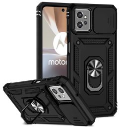 Хибриден гръб със стойка за Motorola Moto G32 - черен