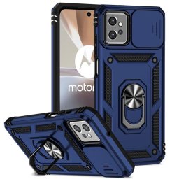 Хибриден гръб със стойка за Motorola Moto G32 - тъмно син