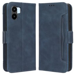 Кожен калъф тип портмоне с магнитна закопчалка за Xiaomi Redmi A1 - тъмно син