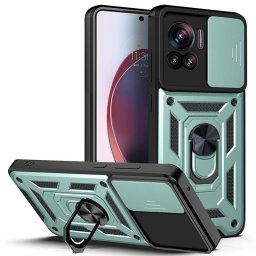 Хибриден гръб със стойка за Motorola Edge 30 Ultra - зелен металик
