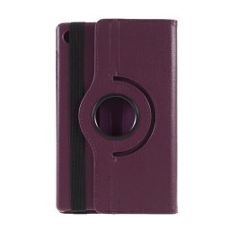 Кожен калъф за Lenovo Tab M10 2nd Gen TB-X306F / TB-X306X с въртяща поставка - лилав