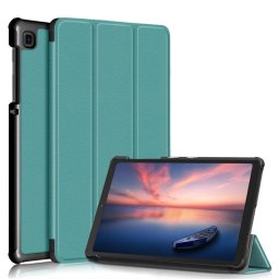 Кожен калъф със сгъващ се капак за Samsung Galaxy Tab A7 Lite - зелен