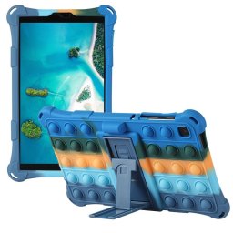 Силиконов гръб със стойка POP IT за Samsung Galaxy Tab A7 Lite - шарен