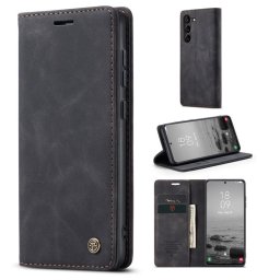Калъф страничен flip марка CASEME за Samsung Galaxy S23 – черен