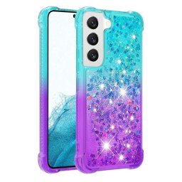 Силиконов гръб с течност с брокат за Samsung Galaxy S23 - градиент