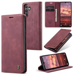 Калъф страничен flip марка CASEME за Samsung Galaxy A34 5G – винено червен