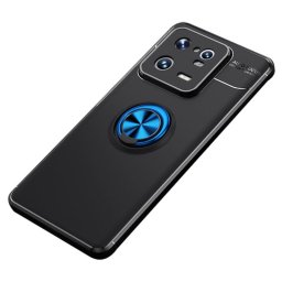 Силиконов гръб със стойка тип пръстен за Xiaomi 13 Pro - син
