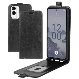 Кожен калъф flip за Nokia X30 5G - черен