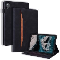 Кожен калъф за Nokia T20 - черен