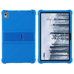 Силиконов гръб със стойка за Nokia T21 - син
