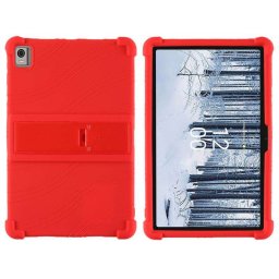 Силиконов гръб със стойка за Nokia T21 - червен