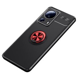 Силиконов гръб със стойка тип пръстен за Xiaomi 13 Lite - червен