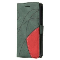 Кожен калъф тип портмоне с магнитна закопчалка за Xiaomi 13 Lite - зелен
