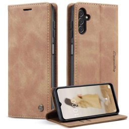 Калъф страничен flip марка CASEME за Samsung Galaxy A14 4G/5G – бежов