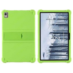 Силиконов гръб със стойка за Nokia T21 - зелен