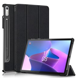 Кожен калъф със сгъващ се капак за Lenovo Tab P11 Pro Gen 2 - черен