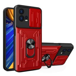 Хибриден гръб със стойка за Motorola Edge 30 Fusion 5G - червен