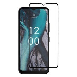Удароустойчив стъклен протектор за Nokia C22 - с черна рамка