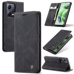 Калъф страничен flip марка CASEME за Xiaomi Redmi Note 12 5G – черен