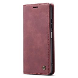 Калъф страничен flip марка CASEME за Xiaomi Redmi Note 12 5G – винено червен