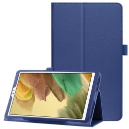 Кожен калъф за Samsung Galaxy Tab A7 Lite - тъмно син