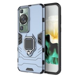 Хибриден гръб със стойка за Huawei P60 Pro - стоманено син