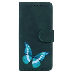 Калъф тип портмоне с пеперуда за Xiaomi 13 Lite - зелен