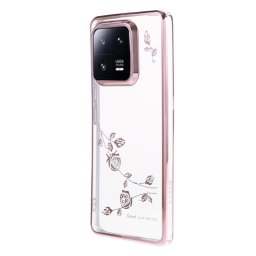Силиконов гръб за Xiaomi 13 Pro - розов с цветя