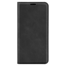 Тънък кожен калъф за Nokia C32 – черен