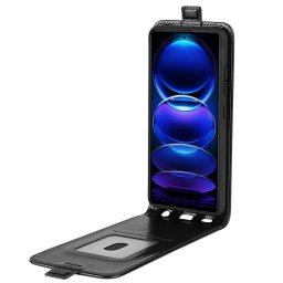 Кожен калъф flip за Xiaomi Redmi Note 12 Pro 5G - черен