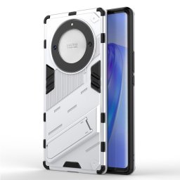 Хибриден гръб със стойка марка BIBERCAS за Honor Magic5 Lite 5G - бял