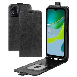 Кожен калъф flip за Motorola E13 - черен