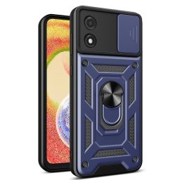 Хибриден гръб със стойка за Motorola E13 - тъмно син