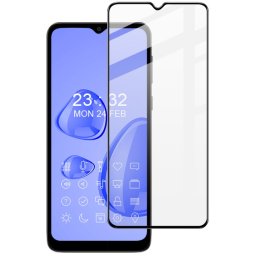Удароустойчив стъклен протектор покриващ целия екран марка IMAK за Motorola E13 - с черна рамка