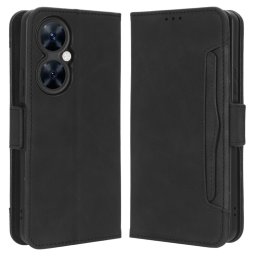 Кожен калъф тип портмоне с магнитна закопчалка за Huawei Nova 11i - черен