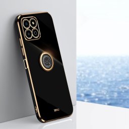 Хибриден гръб със стойка тип пръстен марка XINLI за Honor X8a - черен