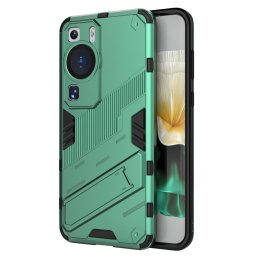 Хибриден гръб със стойка марка BIBERCAS за Huawei P60 Pro - зелен металик