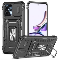 Хибриден гръб със стойка за Motorola G13 - черен