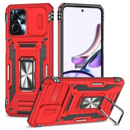 Хибриден гръб със стойка за Motorola G13 - червен