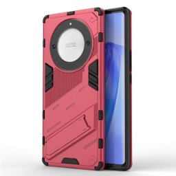 Хибриден гръб със стойка марка BIBERCAS за Honor Magic5 Lite 5G - ярко розов